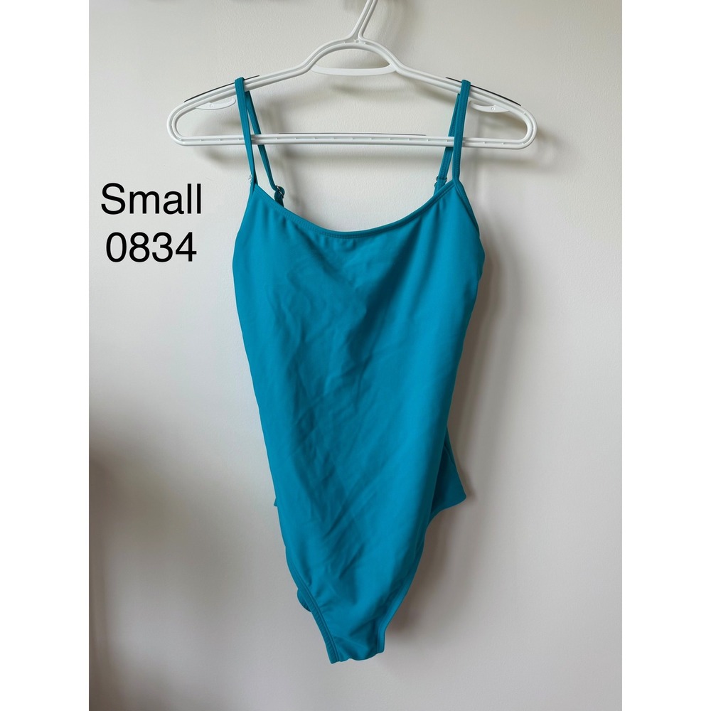 Catalina Womens Teal Blue One Piece Swimsuit Adjustable Straps Size Small 4-6
